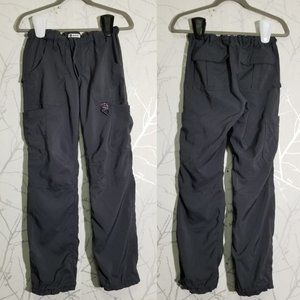 Koi Tech Gray Mid Rise Cargo Scrub Pants w/ Cinchable Hems